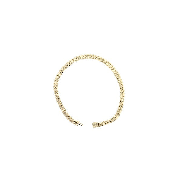3/4 Ct Natural GH/VVS1 Diamond Link Bracelet For Men's In 14K Solid Yellow Gold