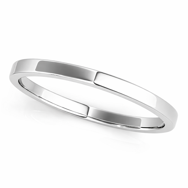 14k White Gold Plain Wedding Band Women Gold Jewelry