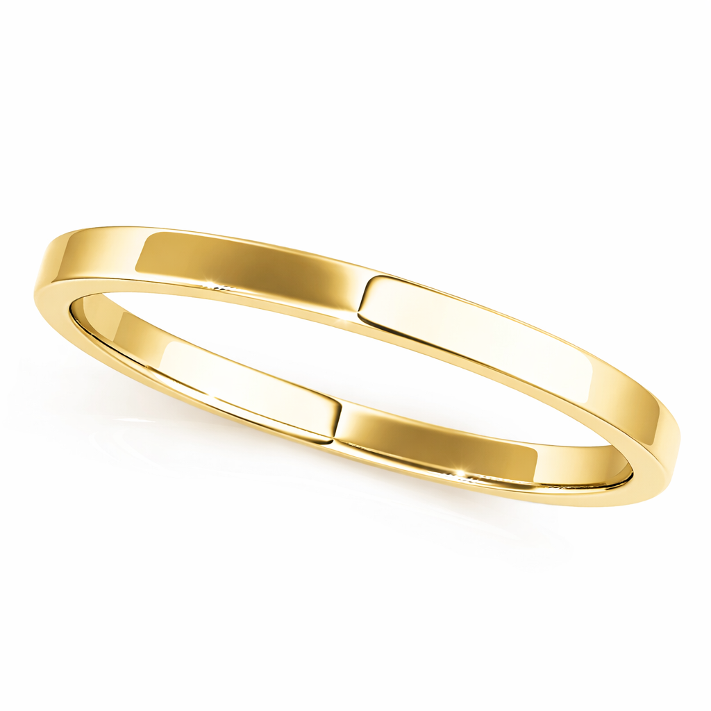 Wedding Band 14K Yellow Gold Plain Women Engagement Gold Jewelry