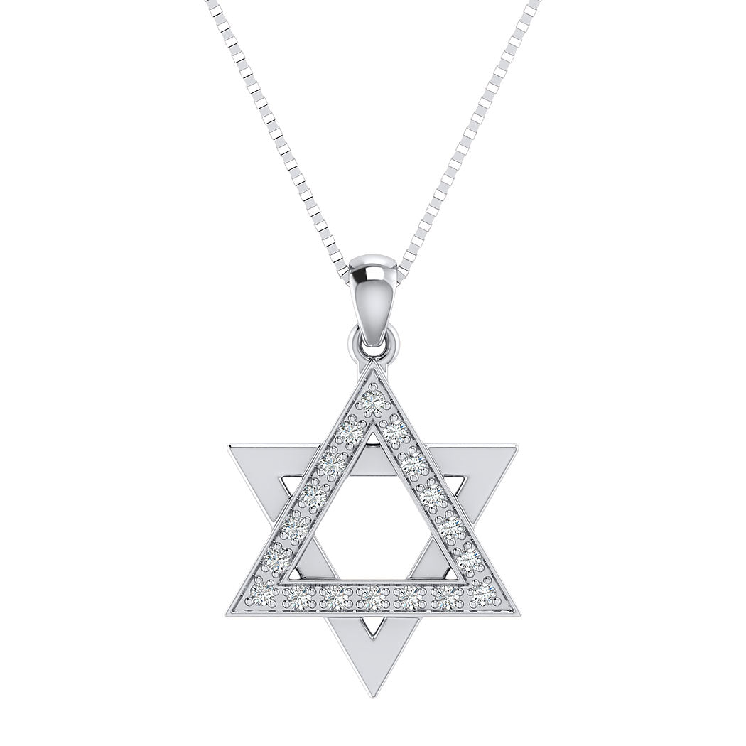 0.13 Ct FG/VVS1 Diamond Pendant In 14K Gold