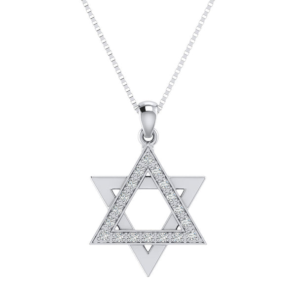 0 13 Ct Fg Vvs1 Diamond Pendant In 14k Gold