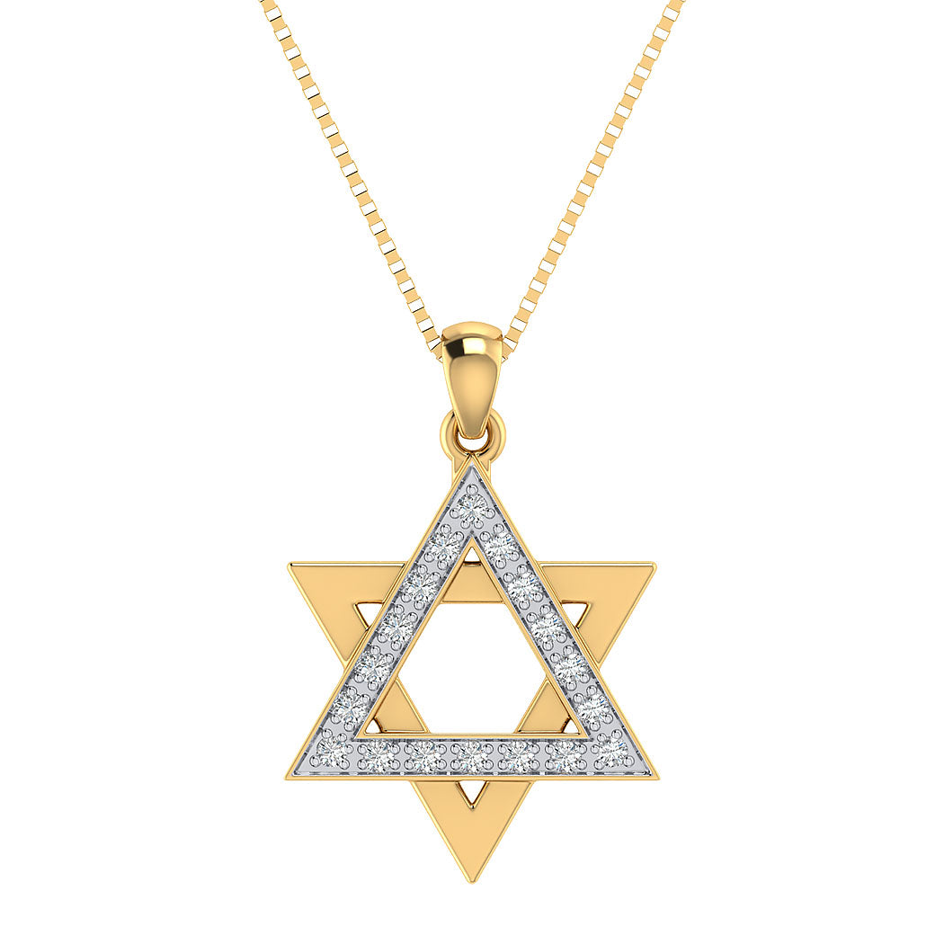 0.13 Ct FG/VVS1 Diamond Pendant In 14K Gold