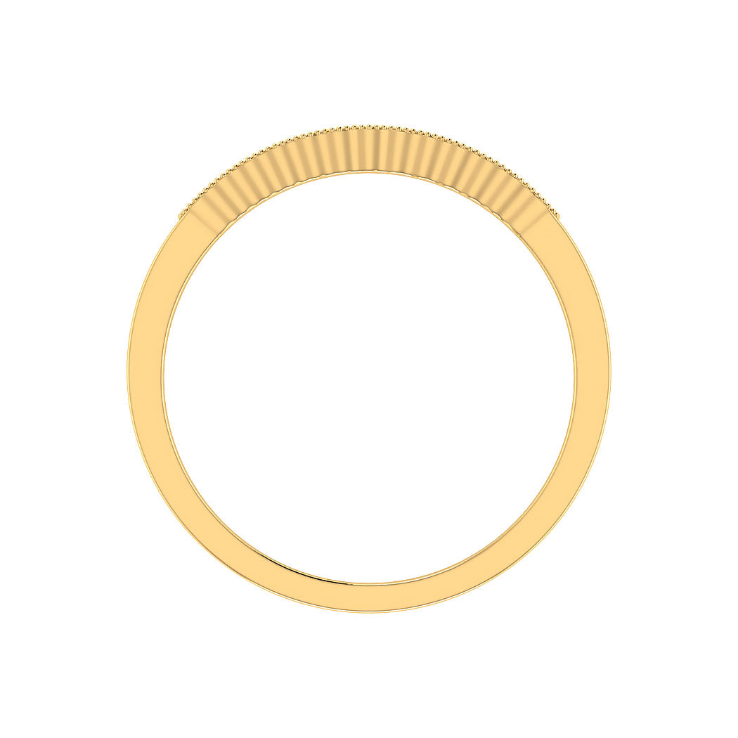 0.07 Ct Diamond 14K Gold Wedding Band Women Jewelry