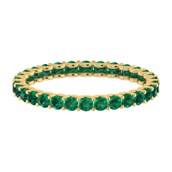 1 00 Ct Emerald Gemstone Eternity Wedding Band 14k White Gold Copy