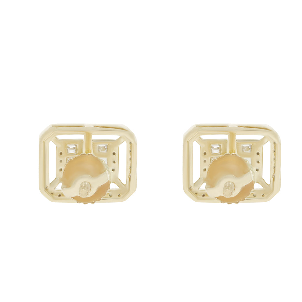 0.25 Ct Natural Diamond GH/SI-SC Stud Earrings In 14K Yellow Gold With Backs
