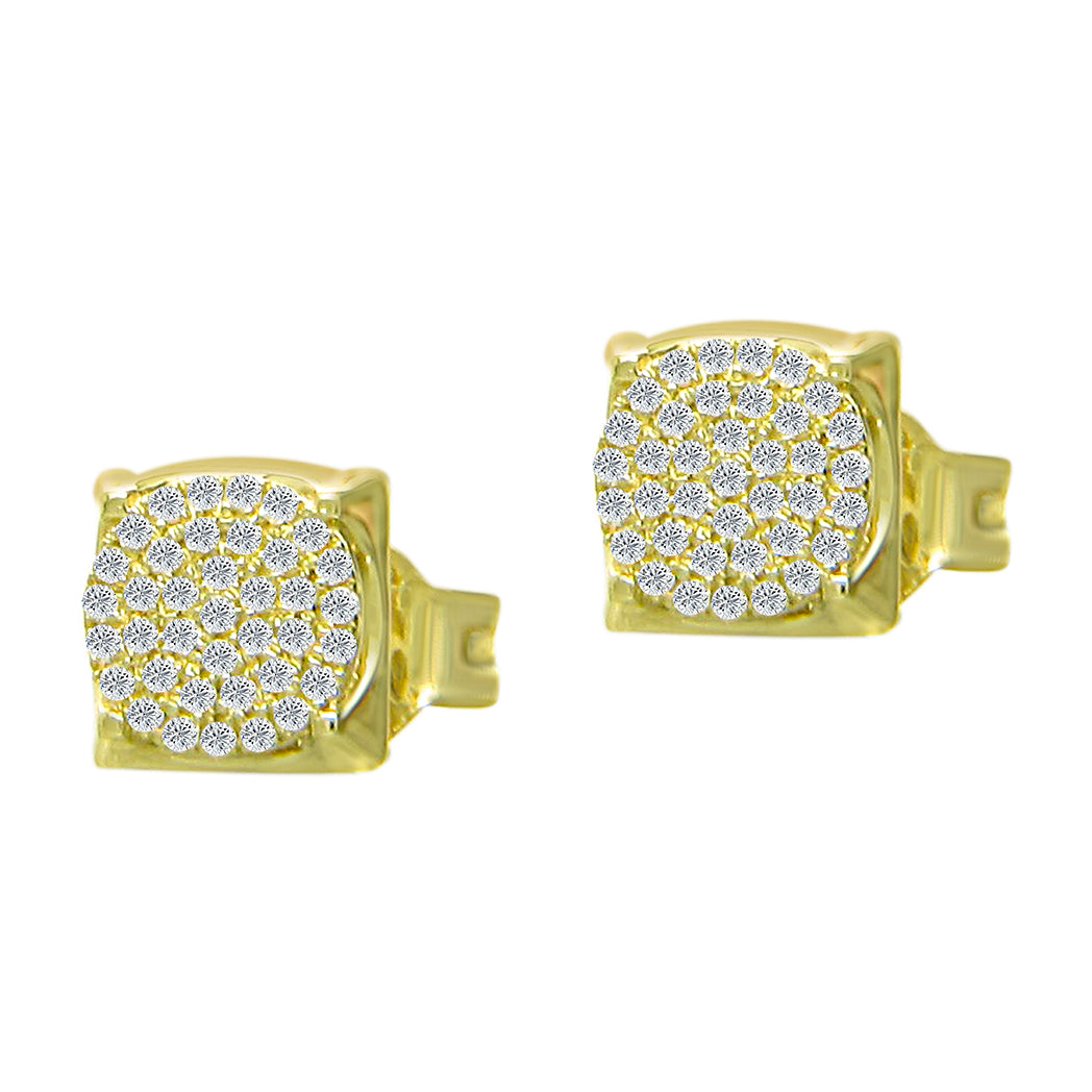 Elegant 0.15 Ct GH/VS1 Diamond Stud Earrings in 14K Solid White Gold – Push Back Closure