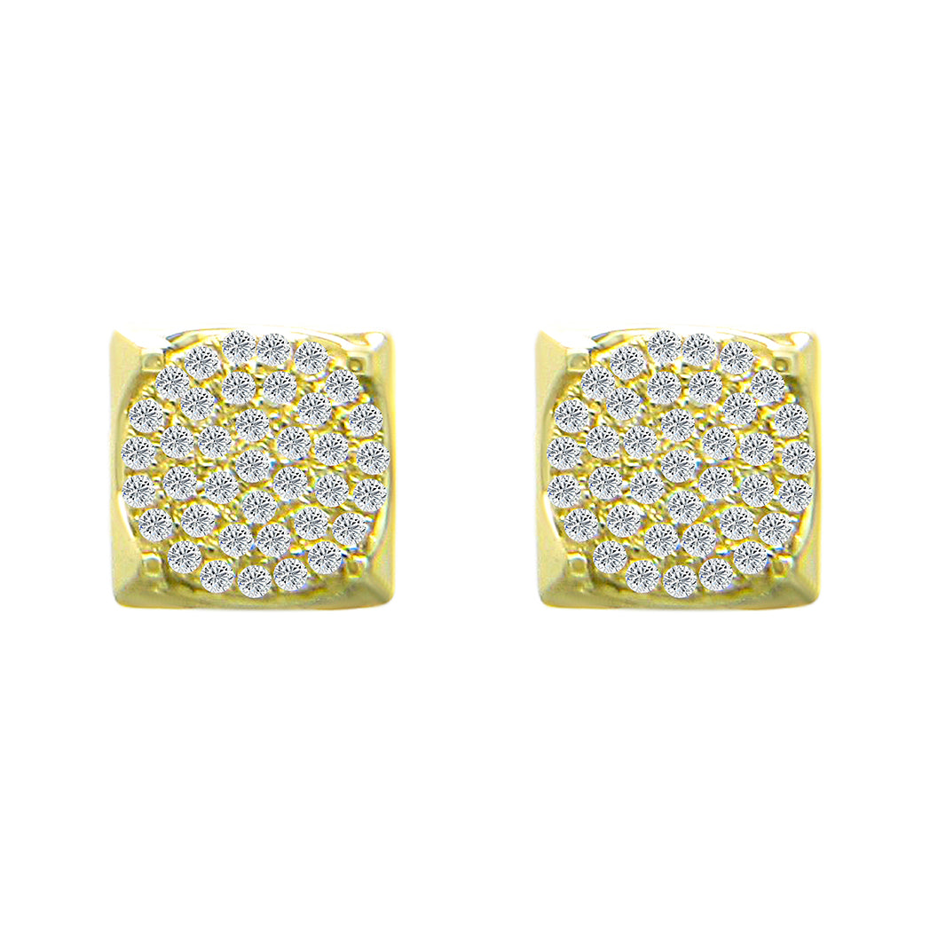 Elegant 0.15 Ct GH/VS1 Diamond Stud Earrings in 14K Solid White Gold – Push Back Closure