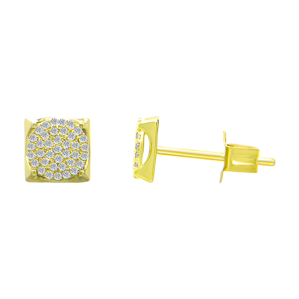 Elegant 0.15 Ct GH/VS1 Diamond Stud Earrings in 14K Solid White Gold – Push Back Closure