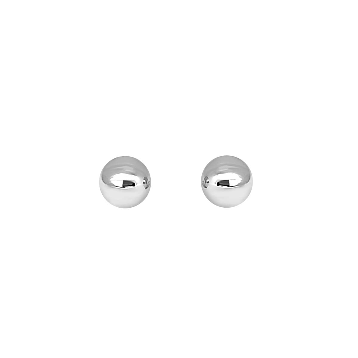 14K Yellow/ White Gold 4mm Ball Stud Earrings With Secure Push Back