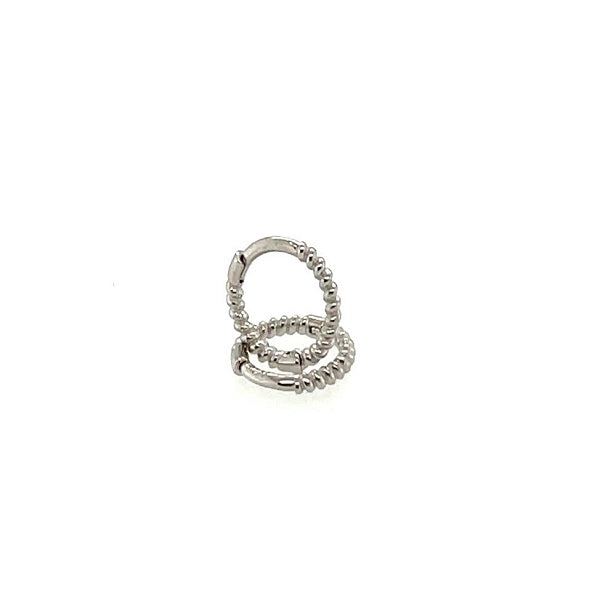 10mm 14K Solid Yellow/White & Rose Gold Hoop Earrings for Women