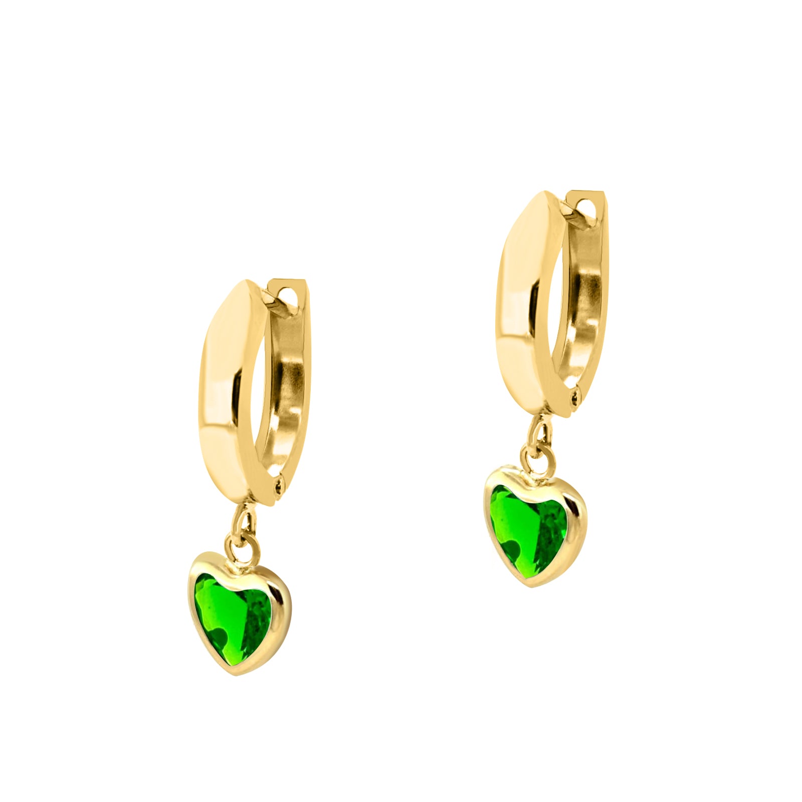 14K Solid Yellow Gold Gemstone Dangle Earrings – Perfect for Weddings, Engagements, and Special Occasions