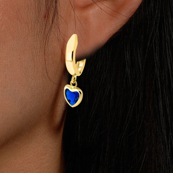 14K Solid Yellow Gold Gemstone Dangle Earrings – Perfect for Weddings, Engagements, and Special Occasions