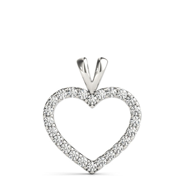 1/2 Ct Heart Pendant FG/VVS1 Diamond Chain Necklace In 14K Gold