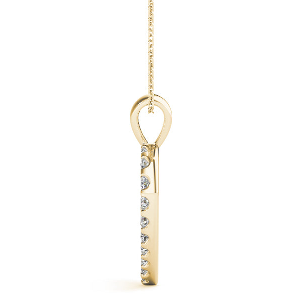 1/2 Ct Heart Pendant FG/VVS1 Diamond Chain Necklace In 14K Gold