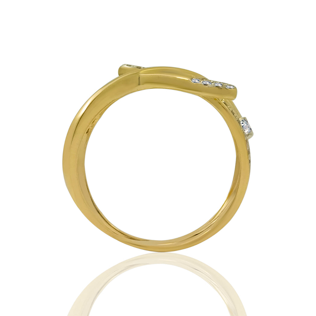 0.41 Ct GH/SI Natural Round Diamond Wedding Engagement Rings In 14K Yellow Gold