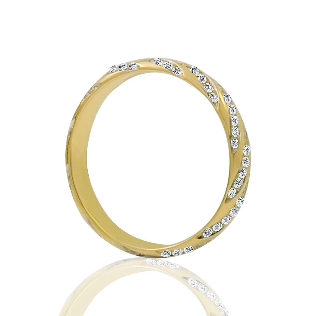KohinoorGems 0.38 Ct Round Diamond  14K Yellow Gold Engagement Wedding Band Jewelry
