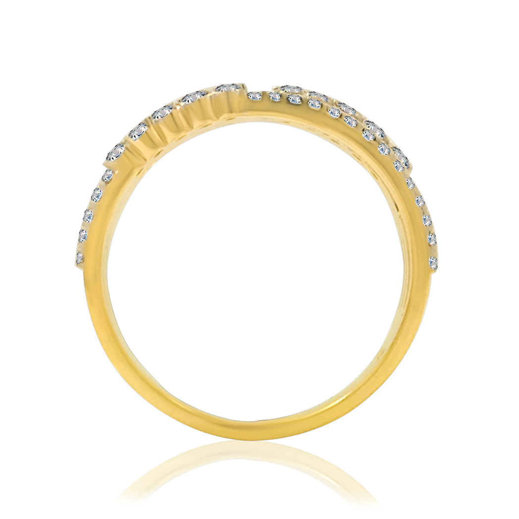 0.65 Carat GH/SI Natural Diamond Wedding Engagement Band In 14K Yellow Gold