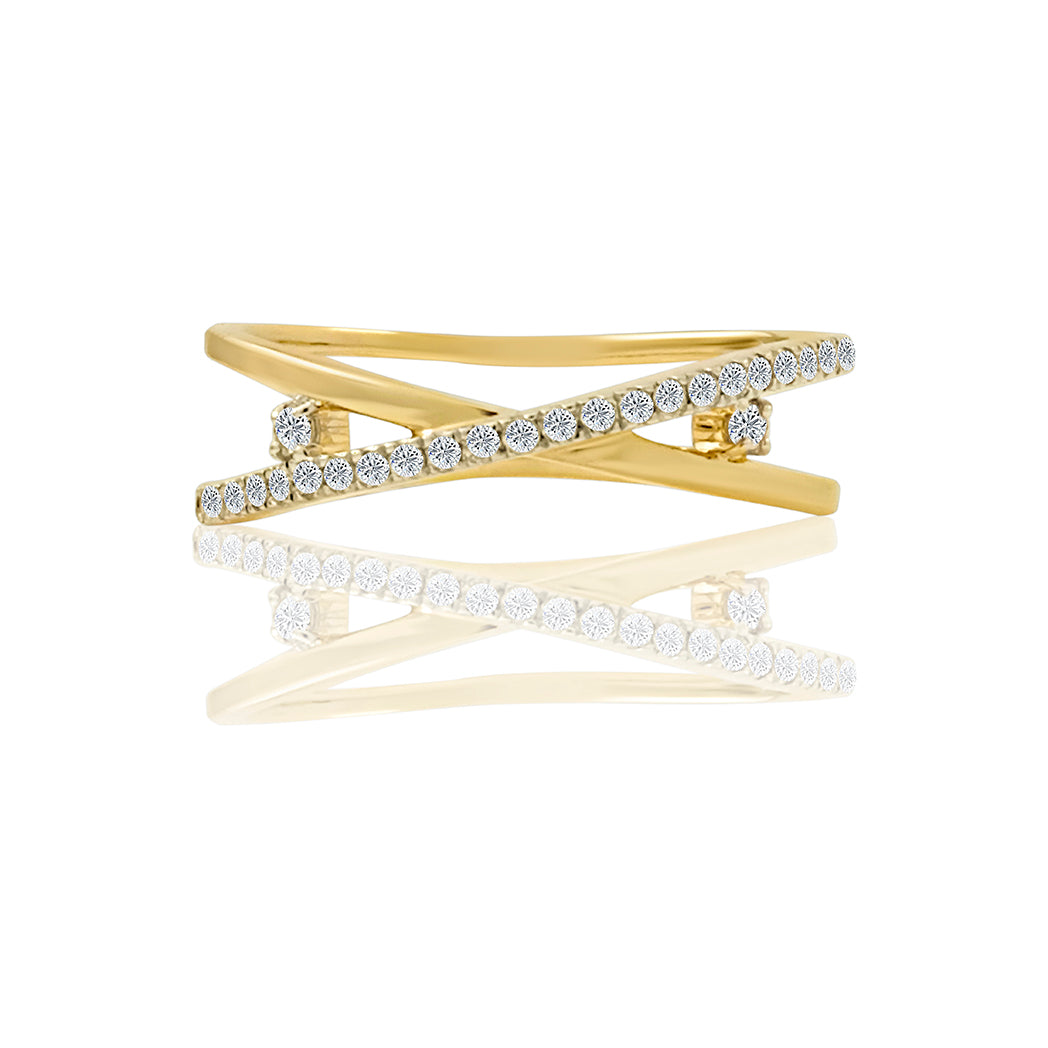 0.18 Ct Natural Diamond 14K Yellow Gold Twisted Shank Wedding Band Women Jewelry