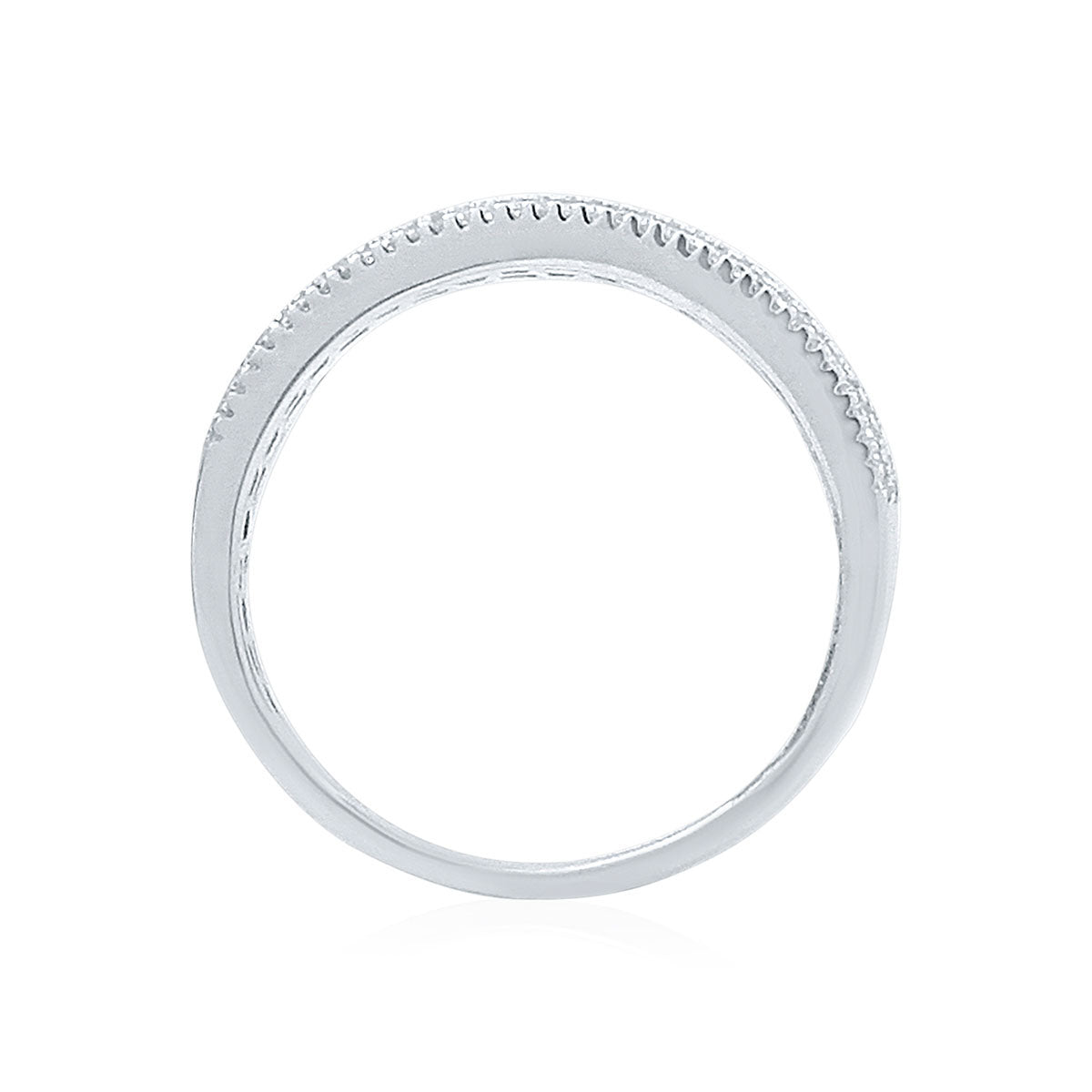 KohinoorGems 0.20 Ct GH/SI Natural Diamond 14K White Gold Wedding Band – Size 7