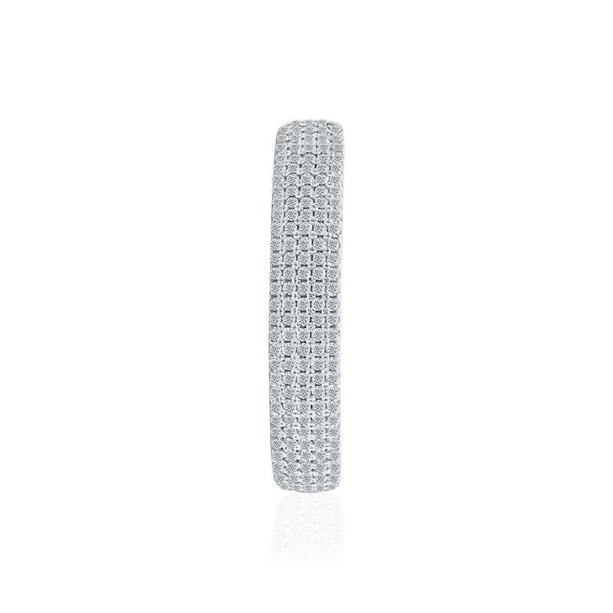 KohinoorGems 0.20 Ct GH/SI Natural Diamond 14K White Gold Wedding Band – Size 7