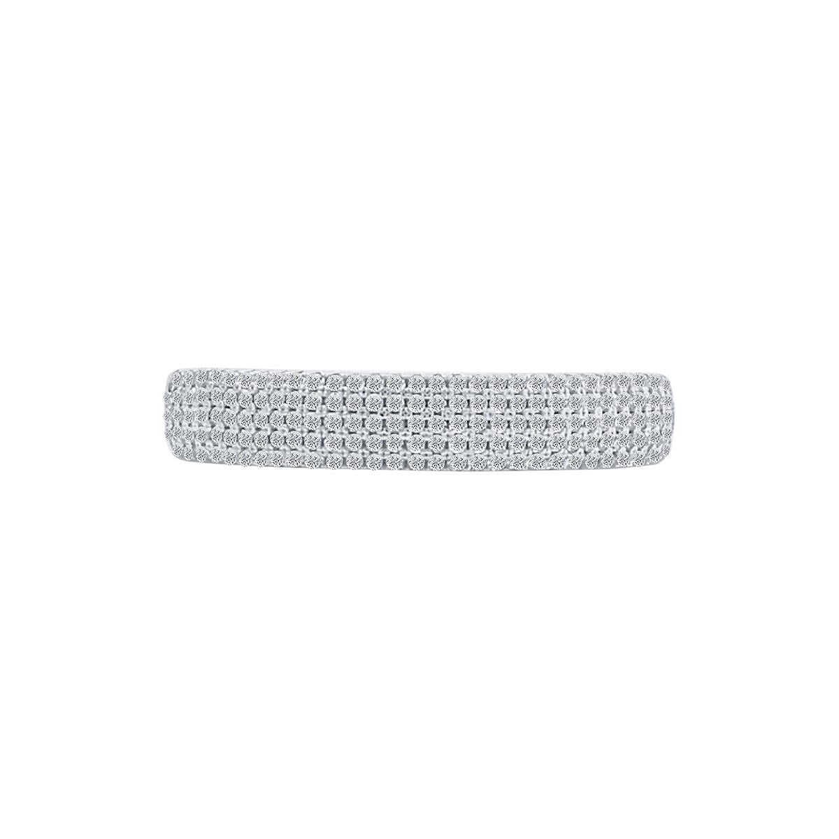 KohinoorGems 0.20 Ct GH/SI Natural Diamond 14K White Gold Wedding Band – Size 7