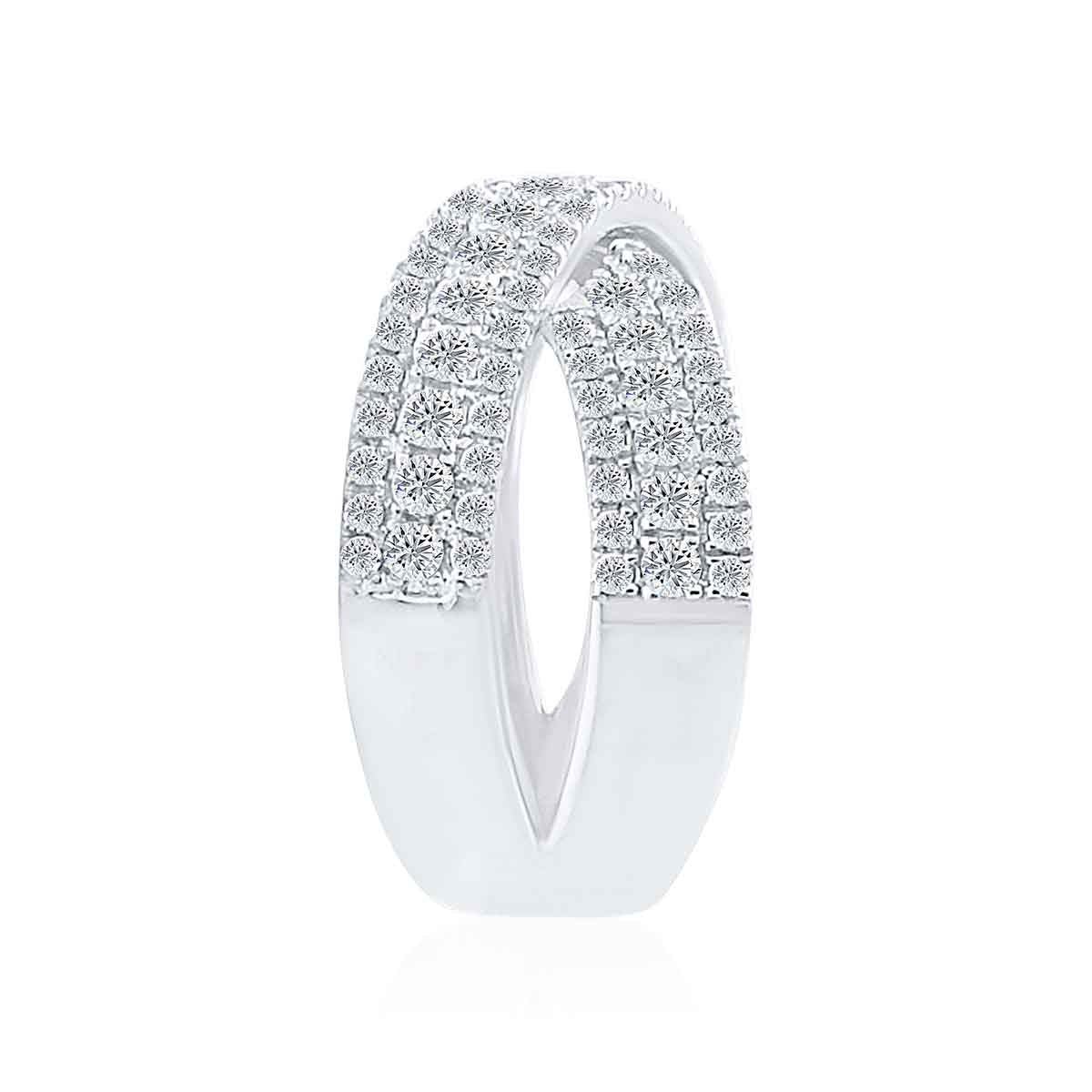 KohinoorGems Wedding Rings 1.00 Ct GH/SI Natural Diamond 14K White Gold
