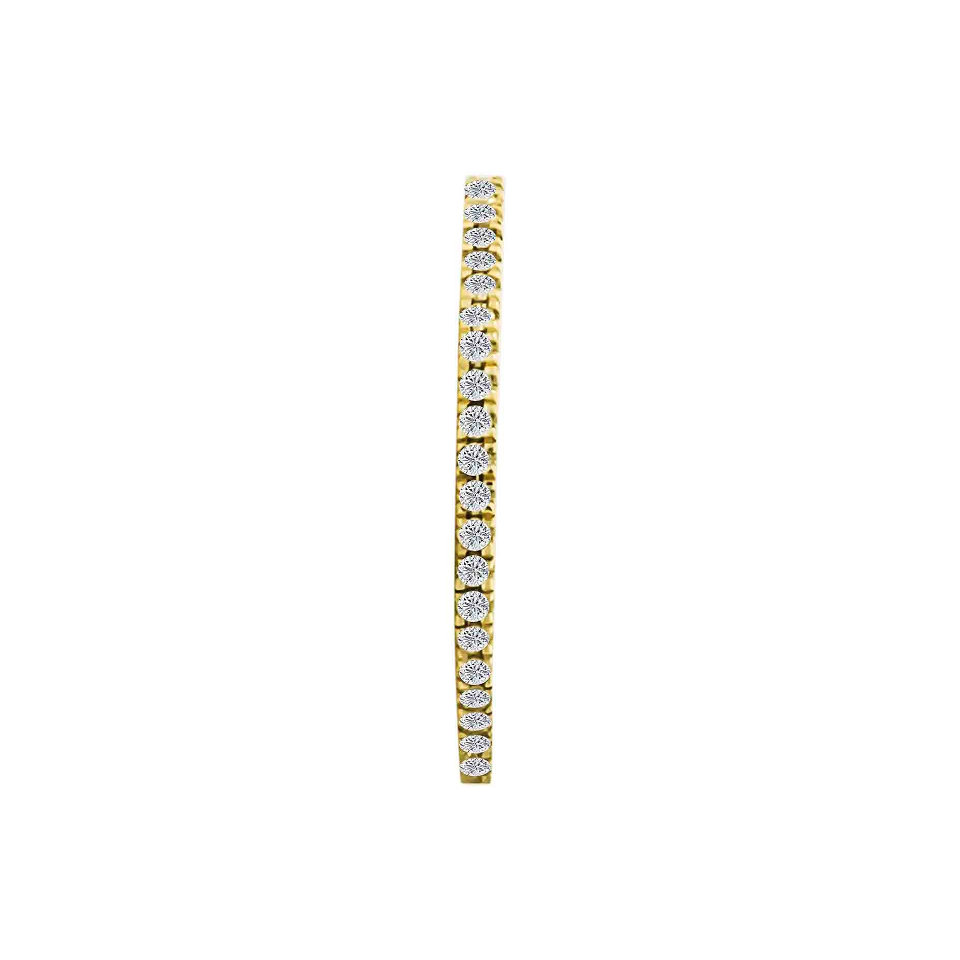 0.25 Ct Natural Diamond Wedding Band In 14K Yellow Gold Women Gift