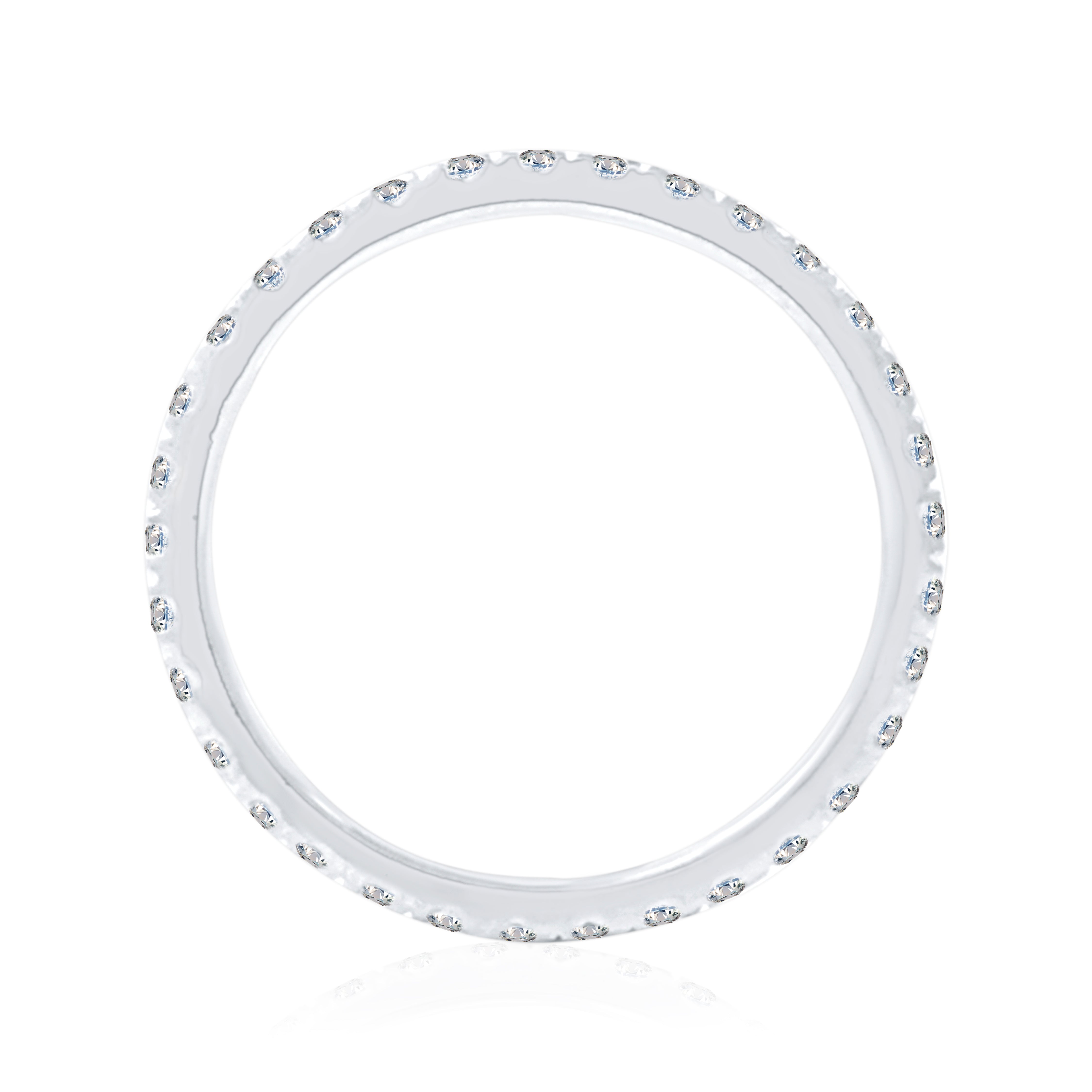 0.50 Ct GH/SI Natural Diamond Full Eternity Wedding Band In 14K White Gold