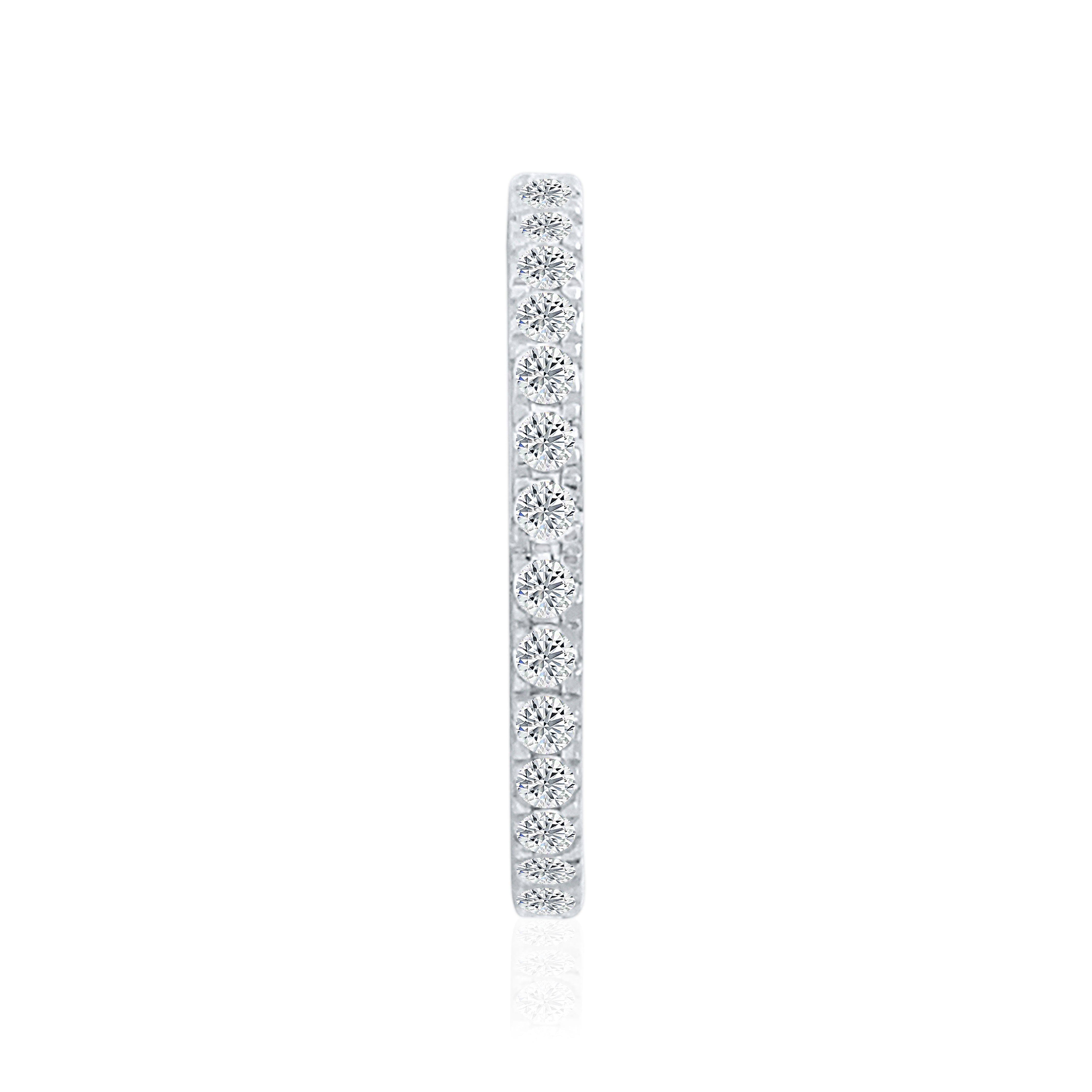 0.50 Ct GH/SI Natural Diamond Full Eternity Wedding Band In 14K White Gold