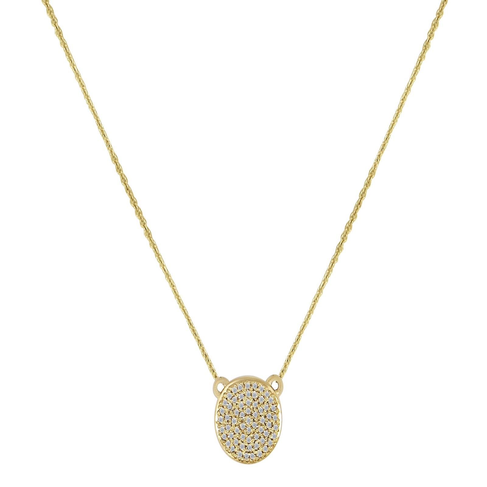 0.10 Ct GH/VS-SI Natural Diamond 14K Yellow Gold Necklace Pendant With Chain