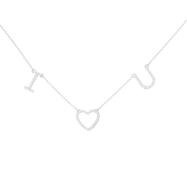 0.15 Ct Natural Diamond Women Necklace In 14K White Gold