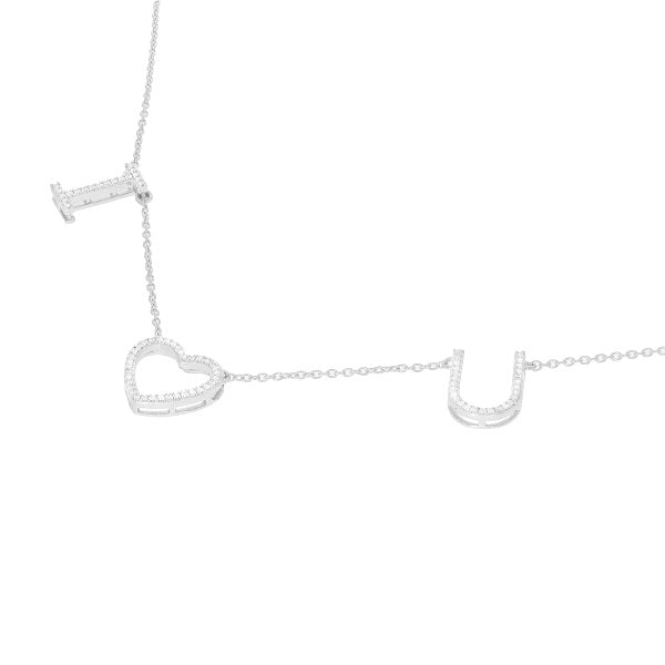 0.15 Ct Natural Diamond Women Necklace In 14K White Gold