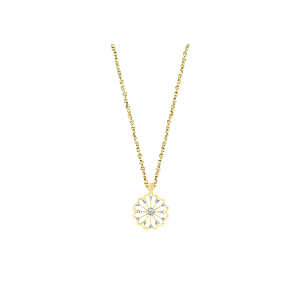 Elegant 0.31 Ct Diamond Pendant Necklace in 14K Yellow Gold