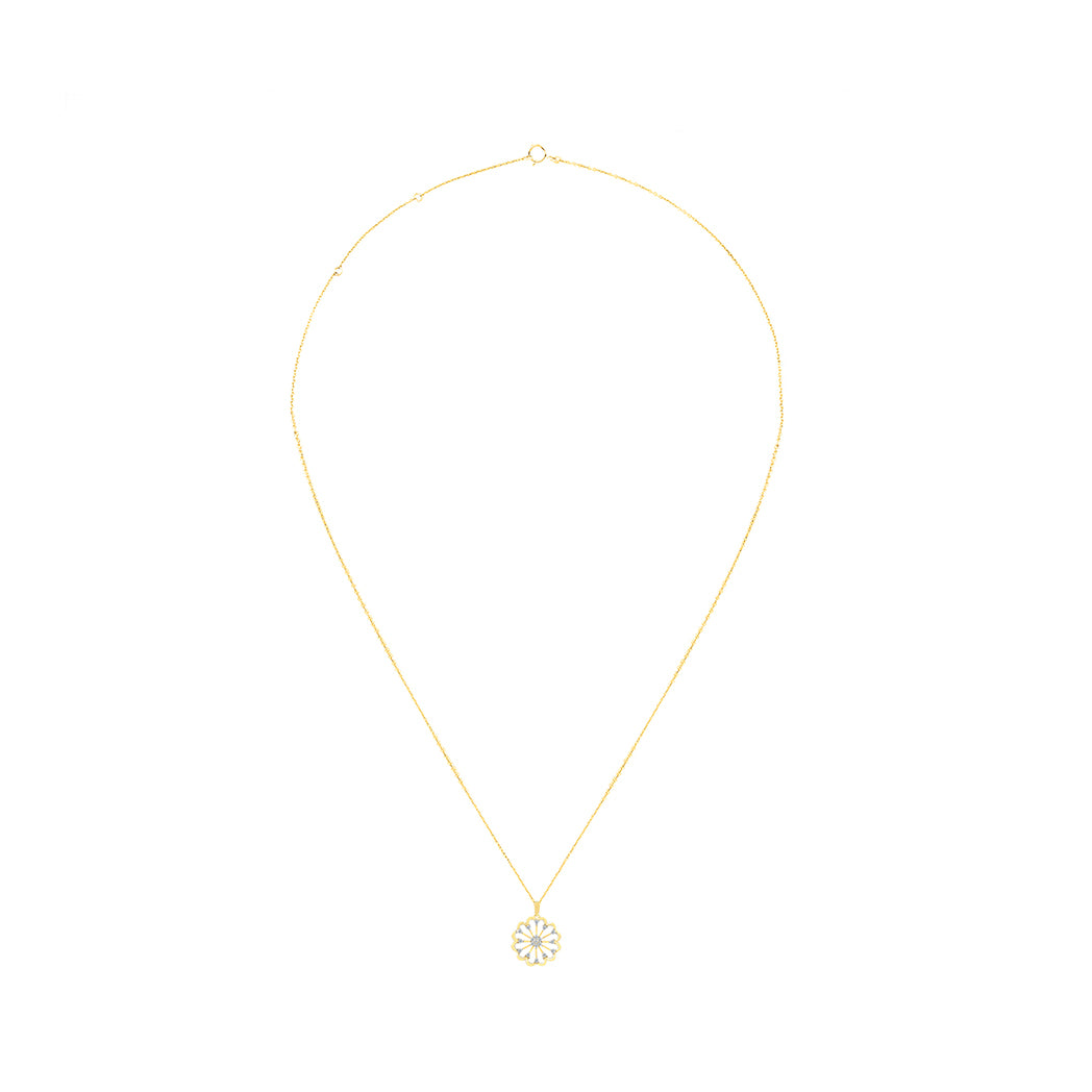 Elegant 0.31 Ct Diamond Pendant Necklace in 14K Yellow Gold