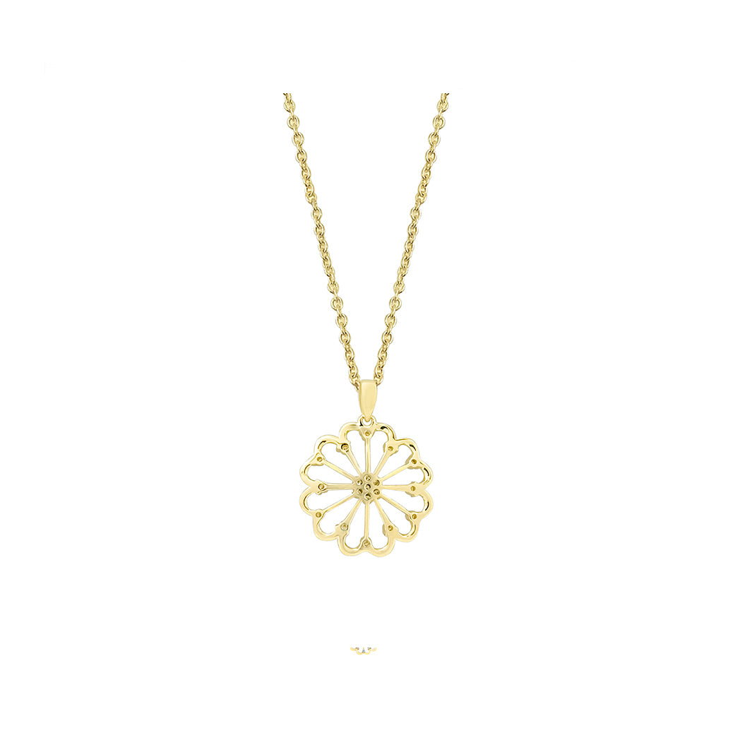 Elegant 0.31 Ct Diamond Pendant Necklace in 14K Yellow Gold