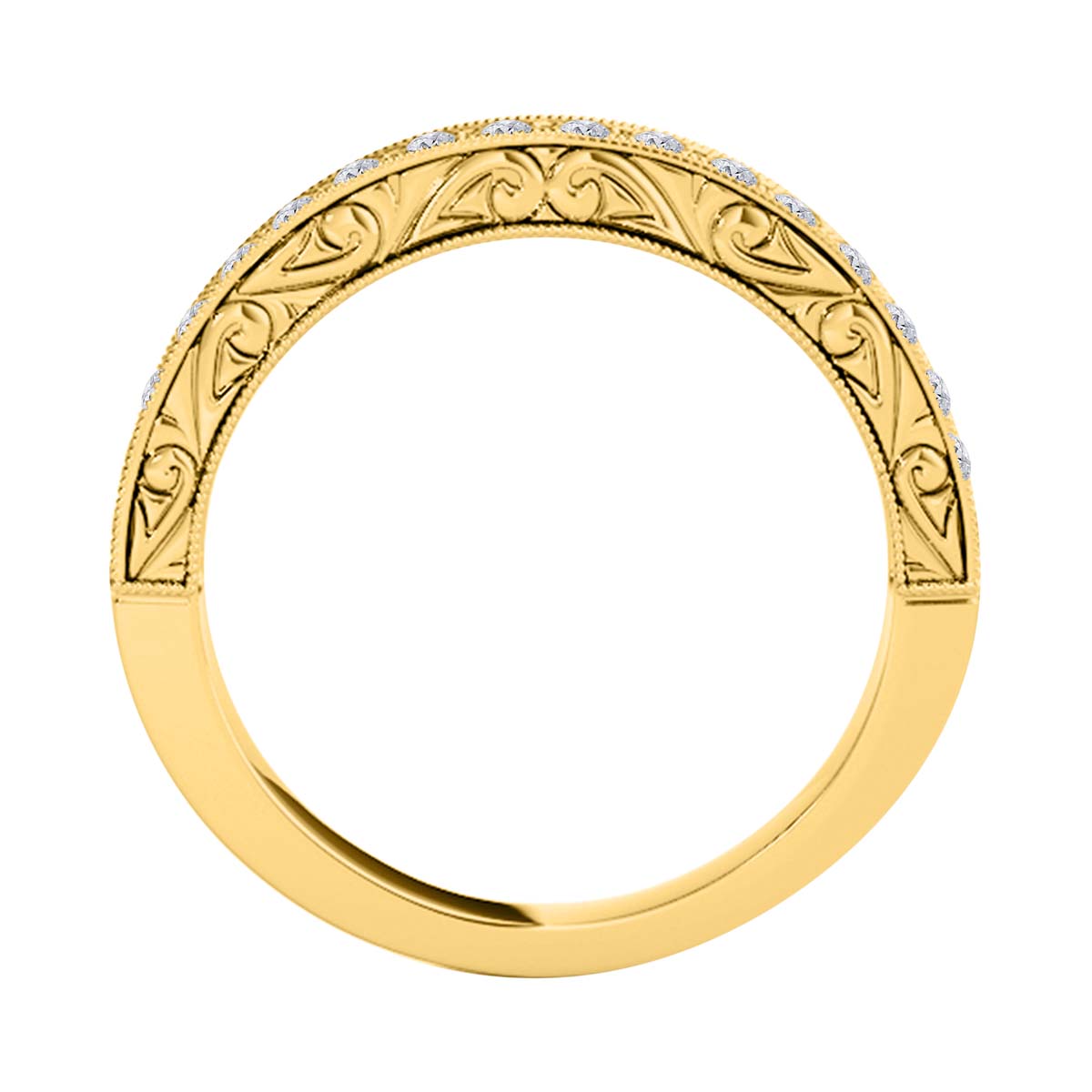 10K Rose White & Yellow Gold 0.31 Ct Round Natural Diamond Wedding Band Women Jewelry