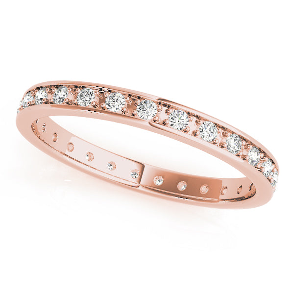 0.27 Ct Channel Set Lab Grown Diamond Wedding Band in 14K Rose, White & Yellow Gold