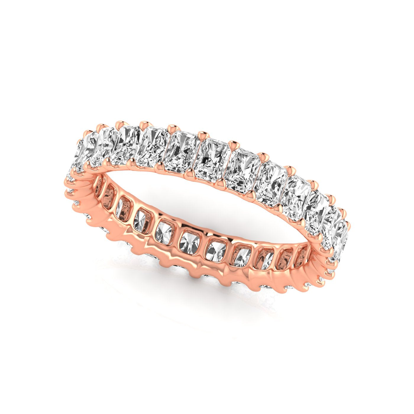 2.50 Ct Radiant Cut Lab Grown Diamond Eternity Band in 14K Gold – Full Eternity Design