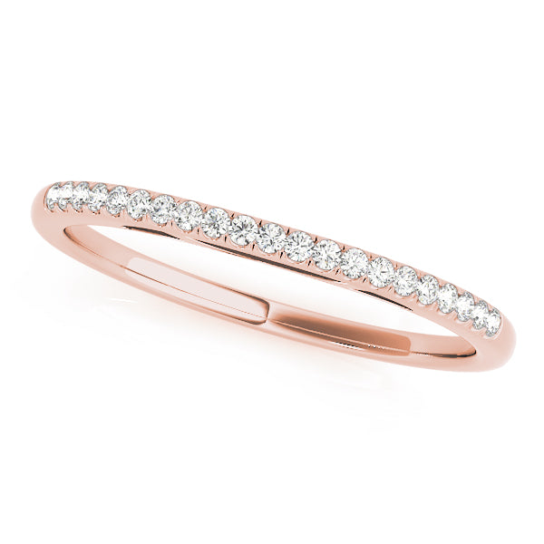 0.08CT Diamond 14K Gold Wedding Band Women Jewelry