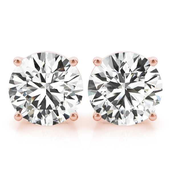 1.00 CT Lab Grown Diamond Stud Earrings 14K Gold Screw Back Jewelry