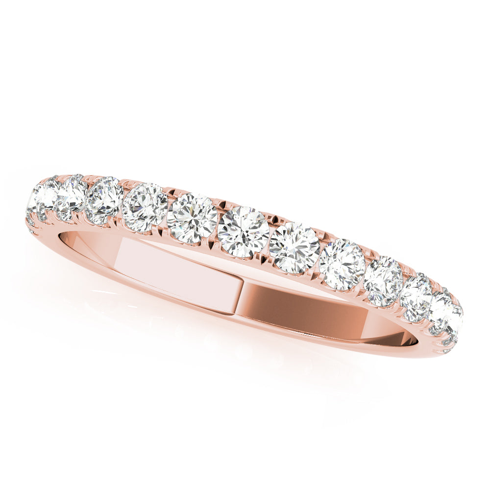 0.25 Ct Diamond Split Prong Wedding Band In 14K Gold Women Jewelry