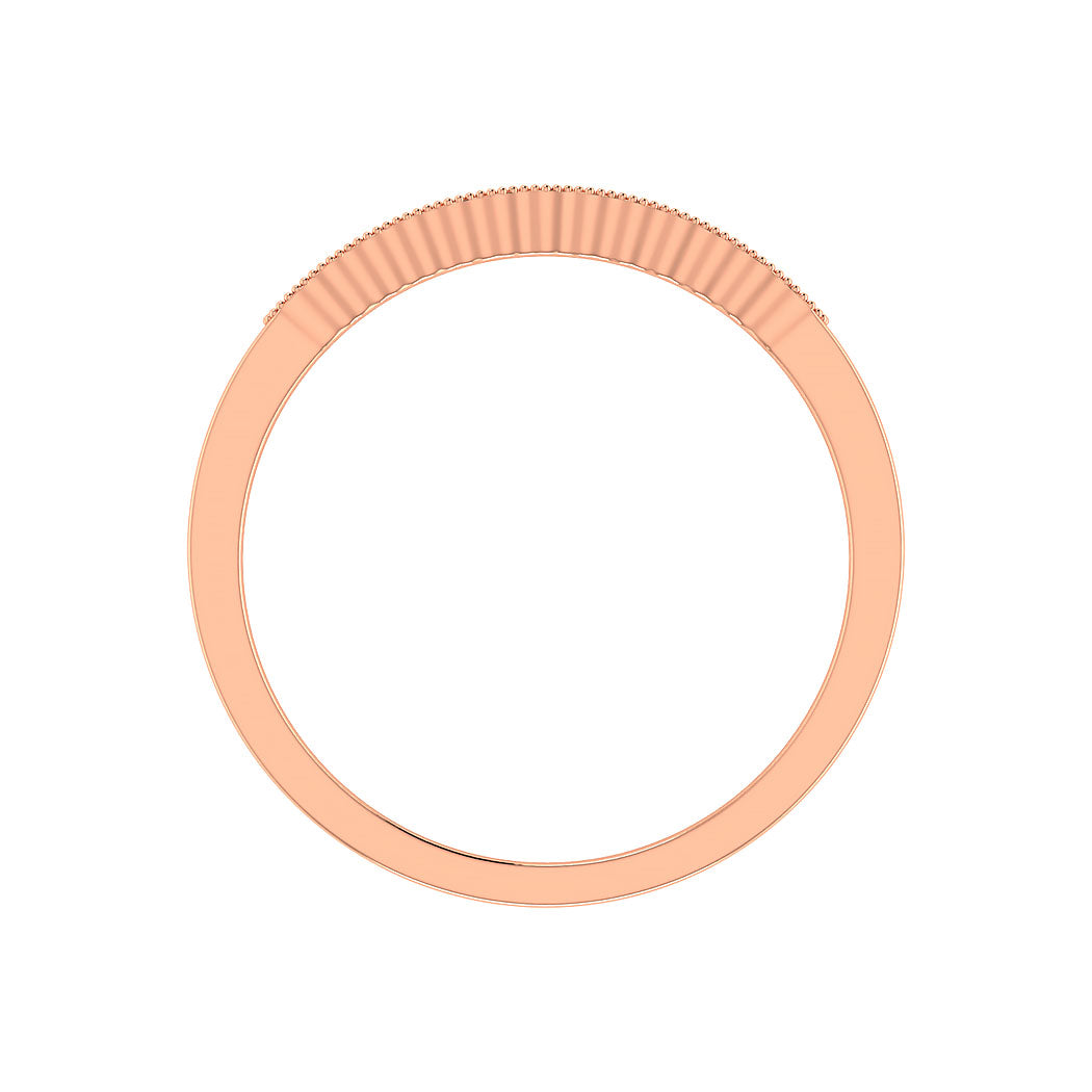 0.07 Ct Diamond 14K Gold Wedding Band Women Jewelry