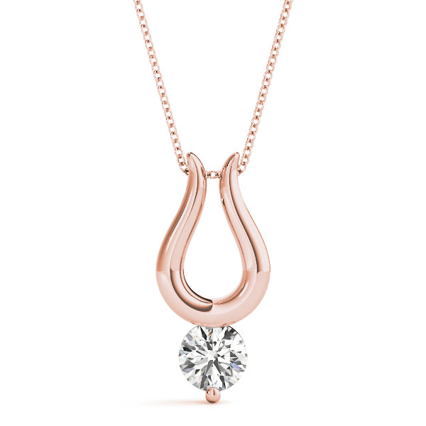 Necklace Chain Pendant 0.25 CT Brilliant Diamond 10K Solid Gold Silver Chain