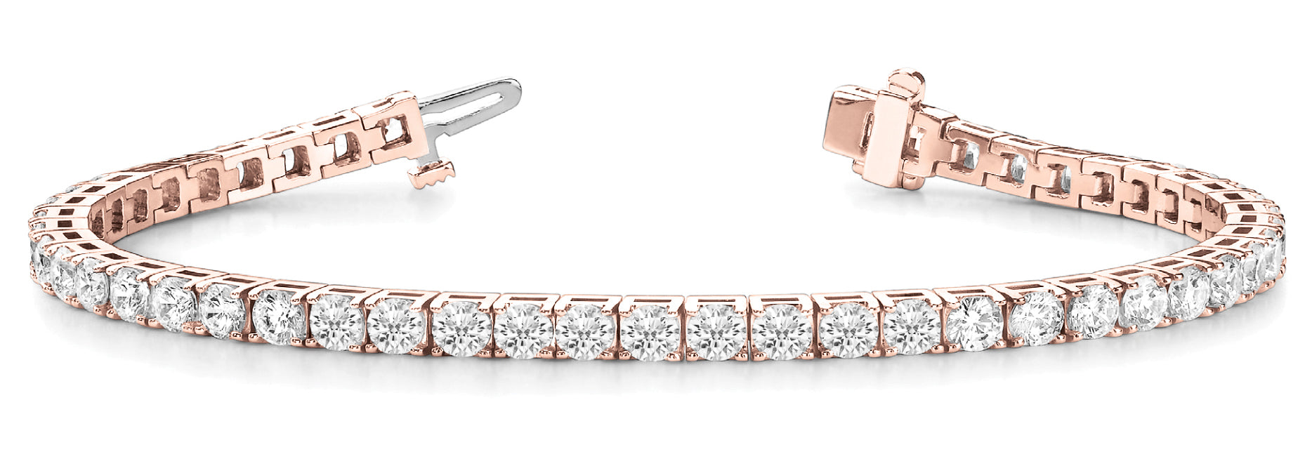 Luxury 2.00CT Lab Grown Diamond Tennis Bracelet in 14K Rose Gold | Fine Jewelry Gift