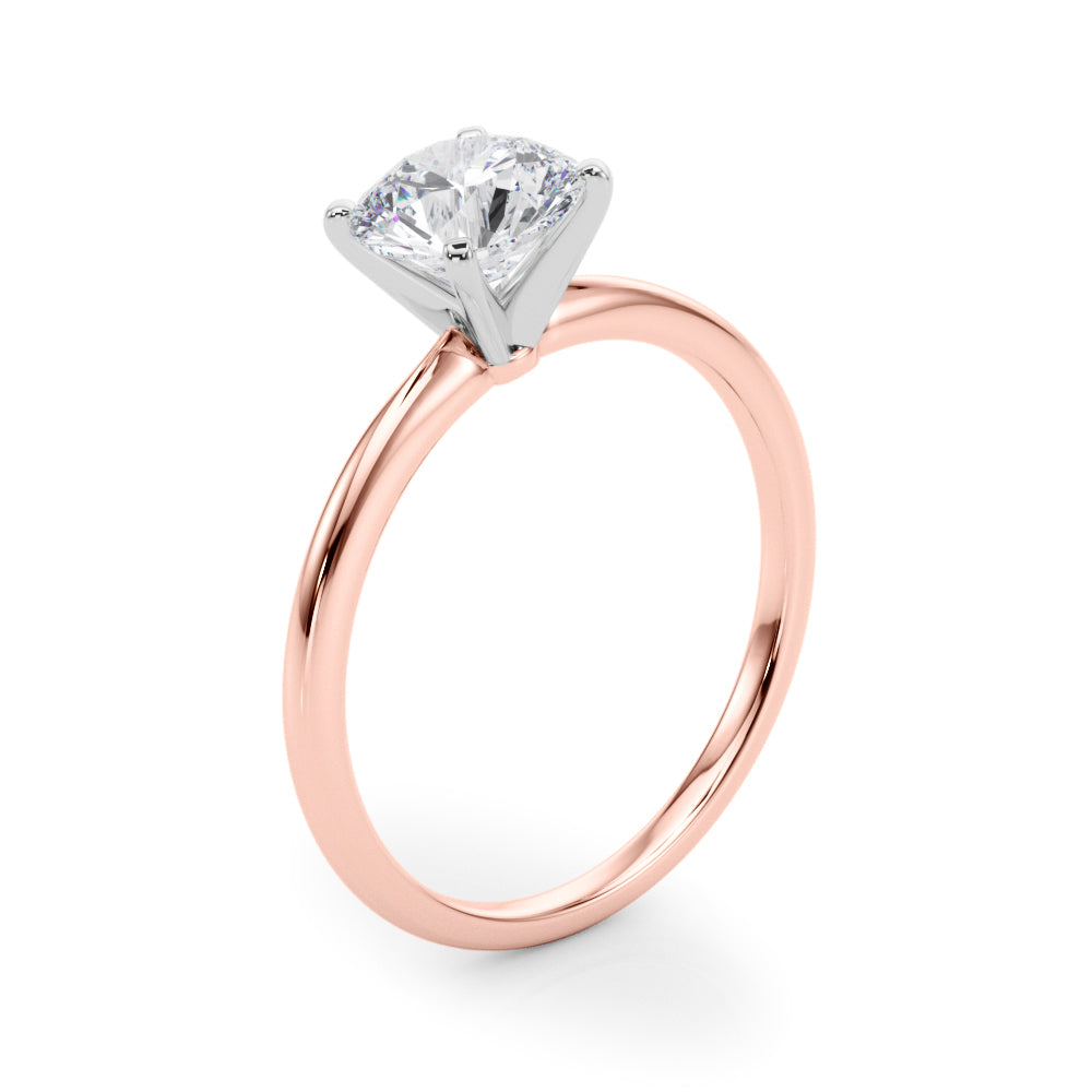 0.50Ct D/VVS1 Moissanite Solitaire Engagement Rings In 14K Gold