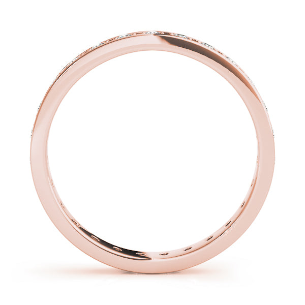 0.27 Ct Channel Set Lab Grown Diamond Wedding Band in 14K Rose, White & Yellow Gold