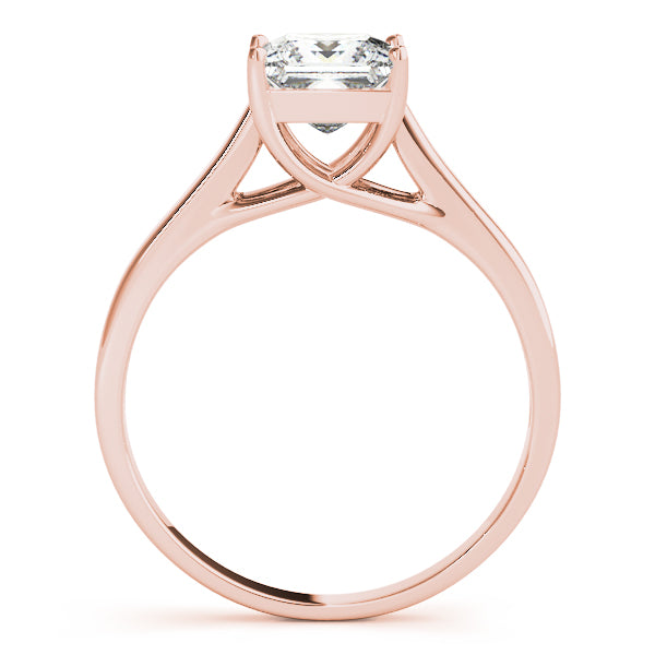 1.00CT Princess Diamond Solitaire Engagememt Rings In 14K Gold