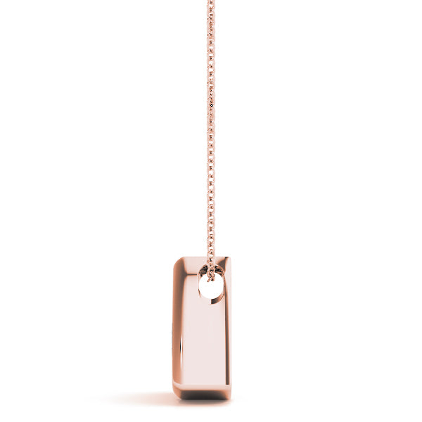 0.50CT Diamond 10K Solid Gold Necklace Pendant With Sterling Silver Chain