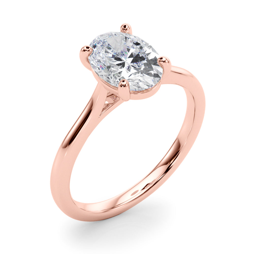 KohinoorGems 2.00Ct Oval Solitaire Engagement Rings In 14K Solid Gold Women Jewelry