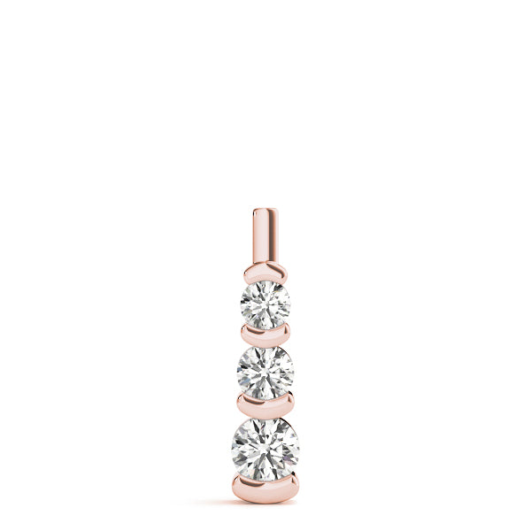 0.50 Ct Diamond Pendant In 14K Gold With Chain